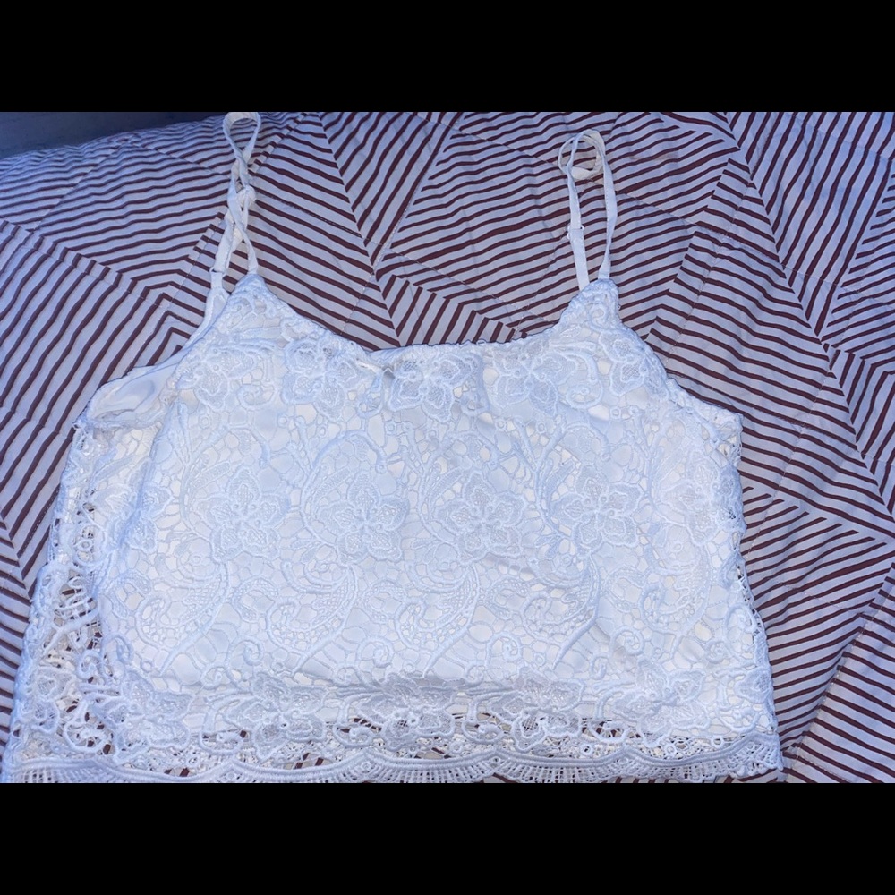 White crop top
